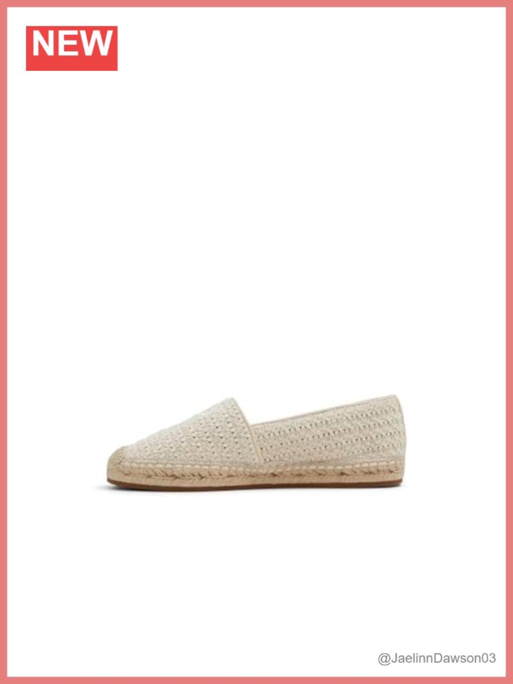 Women's Loafer Flat with Leather and Raffia Crochet Upper